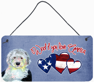 Woof If You Love America Dog Artwork Wall or Door Hanging Prints - 615872935918