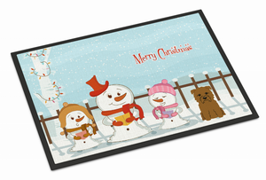 Merry Christmas Carolers Dog Art Indoor or Outdoor Mat - 638508410108