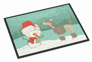 Dog and Snowman Christmas Indoor or Outdoor Mat - 652259280377