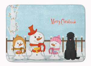 Merry Christmas Carolers Dog Art Machine Washable Memory Foam Mat - 638508637598
