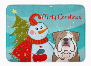 Snowman Dog Art Washable Memory Foam Mat - 638508635518