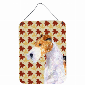 Fall Leaves Design with Dog Wall or Door Hanging Prints - 615872618569