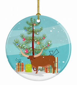 Cow Christmas Ceramic Ornament - 652259329342