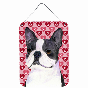 Hearts Love and Valentine's Day Design with Dog Wall or Door Hanging Prints - 615872619542