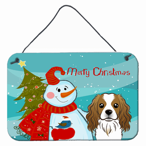 Snowman with Dog Art Wall or Door Hanging Prints - 638508132390