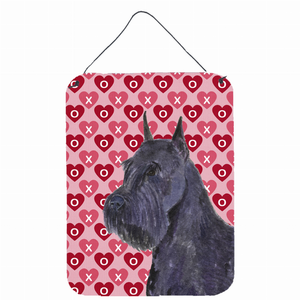 Hearts Love and Valentine's Day Design with Dog Wall or Door Hanging Prints - 615872619474