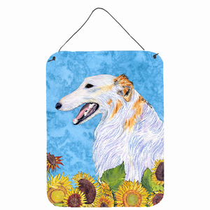 Summer Flowers Design with Dog Wall or Door Hanging Prints - 615872609550
