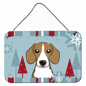 Winter Holiday Design with Dog Art Wall or Door Hanging Prints - 638508112088