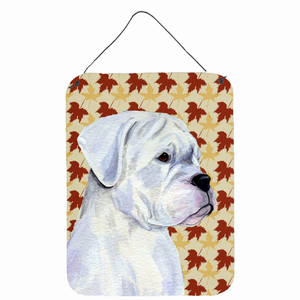 Fall Leaves Design with Dog Wall or Door Hanging Prints - 615872618255