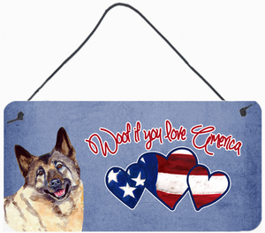 Woof If You Love America Dog Artwork Wall or Door Hanging Prints - 615872935895