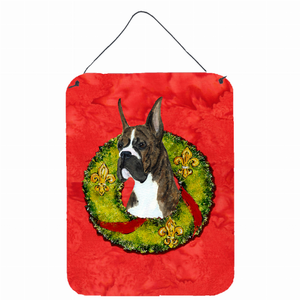 Christmas Wreath Design with Dog Wall or Door Hanging Prints - 615872609062