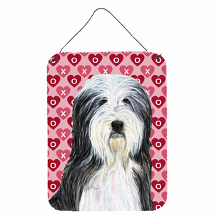 Hearts Love and Valentine's Day Design with Dog Wall or Door Hanging Prints - 615872619733