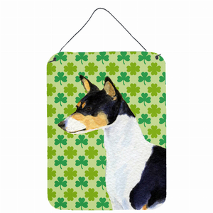 St. Patrick's Day Shamrock Portrait Design with Dog Wall or Door Hanging Prints - 615872618880