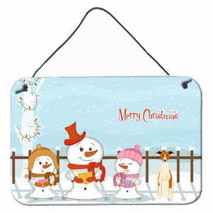 Merry Christmas Carolers Design with Dog Art Wall or Door Hanging Prints - 638508444332