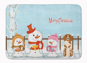 Merry Christmas Carolers Dog Art Machine Washable Memory Foam Mat - 638508638052