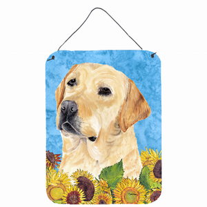 Summer Flowers Design with Dog Wall or Door Hanging Prints - 615872606252
