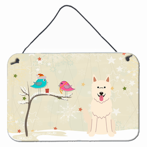 Christmas Presents Between Friends Design with Dog Art Wall or Door Hanging Prints - 638508445209