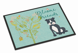 Welcome Friends Dog Art Indoor or Outdoor Mat - 638508894687
