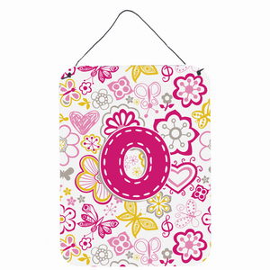 Flowers and Butterflies Monogram Letter Wall or Door Hanging Prints - 638508028273