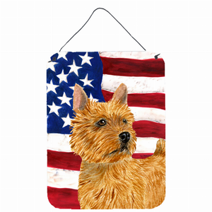 USA American Flag with Dog Wall or Door Hanging Prints - 615872607389