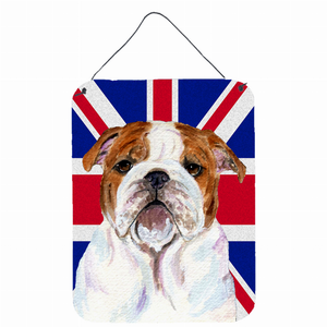 Dog Art with English Union Jack British Flag Wall or Door Hanging Prints - 615872833535