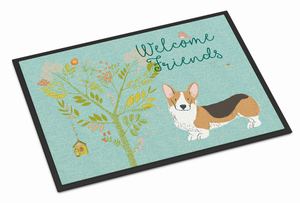 Welcome Friends Dog Art Indoor or Outdoor Mat - 638508895844