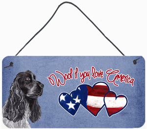 Woof If You Love America Dog Artwork Wall or Door Hanging Prints - 615872936496