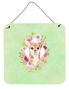 Flowers Design with Dog Wall or Door Hanging Prints - 194030074060