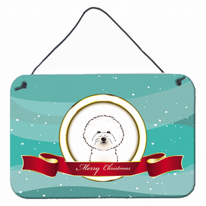 Merry Christmas Design with Dog Art Wall or Door Hanging Prints - 638508099457