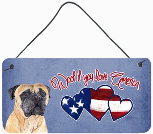 Woof If You Love America Dog Artwork Wall or Door Hanging Prints - 615872936717