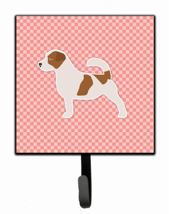 Checkerboard With Dog Art Leash or Key Holder - 638508530905