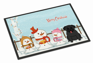 Merry Christmas Carolers Dog Art Indoor or Outdoor Mat - 638508409560