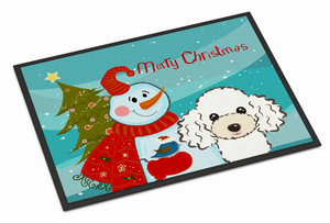 Snowman Dog Art Indoor or Outdoor Mat - 638508135209