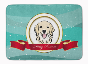 Merry Christmas Dog Art Machine Washable Memory Foam Mat - 638508632890