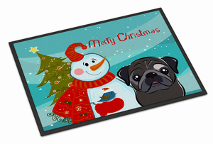Snowman Dog Art Indoor or Outdoor Mat - 638508134028
