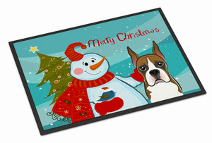 Snowman Dog Art Indoor or Outdoor Mat - 638508134868