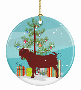 Goat Christmas Ceramic Ornament - 652259330027