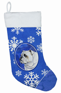 Dog and Winter Snowflakes Christmas Stocking - 705332017558