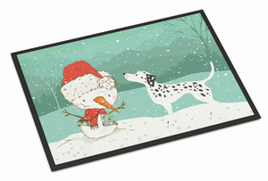 Dog and Snowman Christmas Indoor or Outdoor Mat - 652259278787