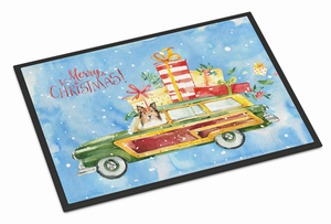 Christmas Dog in Car Mat - 652259291144