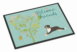 Welcome Friends Dog Art Indoor or Outdoor Mat - 638508895547