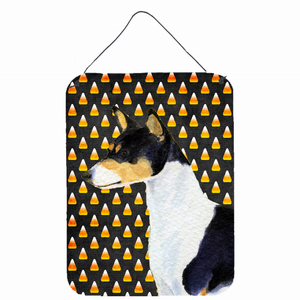 Candy Corn Halloween Design with Dog Wall or Door Hanging Prints - 615872616183