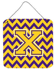 Monogram Letter Chevron Wall or Door Hanging Prints - 638508294586