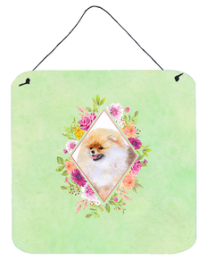 Flowers Design with Dog Wall or Door Hanging Prints - 194030073315