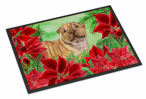 Poinsettas Dog Artwork Mat - 652259189281