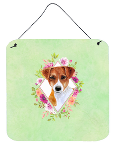 Flowers Design with Dog Wall or Door Hanging Prints - 194030073179