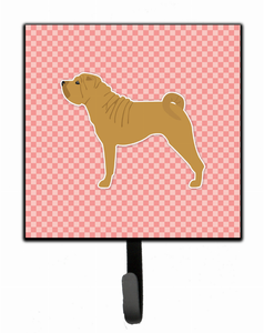 Checkerboard With Dog Art Leash or Key Holder - 638508531353