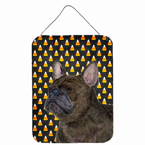 Candy Corn Halloween Design with Dog Wall or Door Hanging Prints - 615872616237