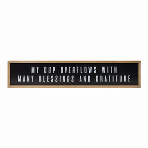 My Cup Overflows Plaque 47.25"L x 9.75"H MDF/Wood - 746427853910