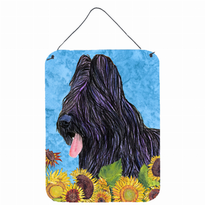 Summer Flowers Design with Dog Wall or Door Hanging Prints - 615872608348